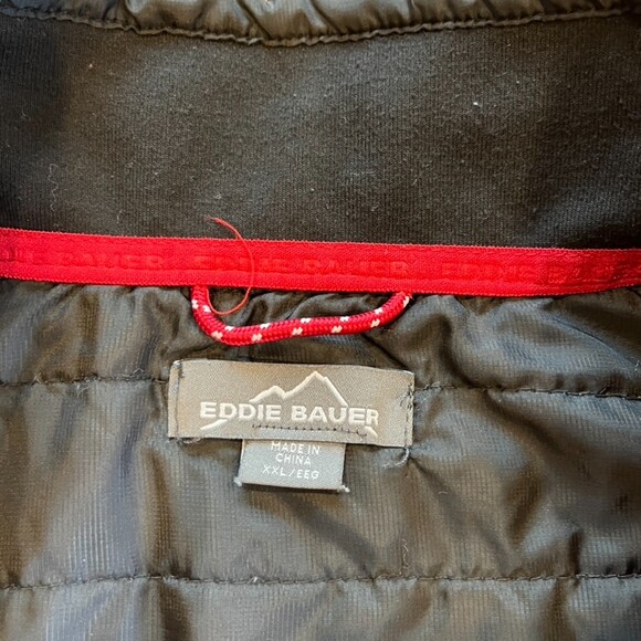 Eddie Bauer Men's Black Pullover Mixed Fabric Fleece Pockets XXL - Picture 7 of 9